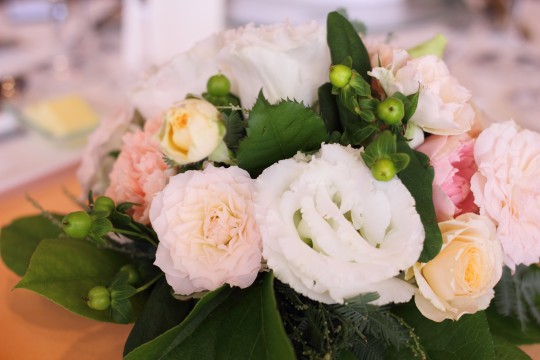 白とピンクの花